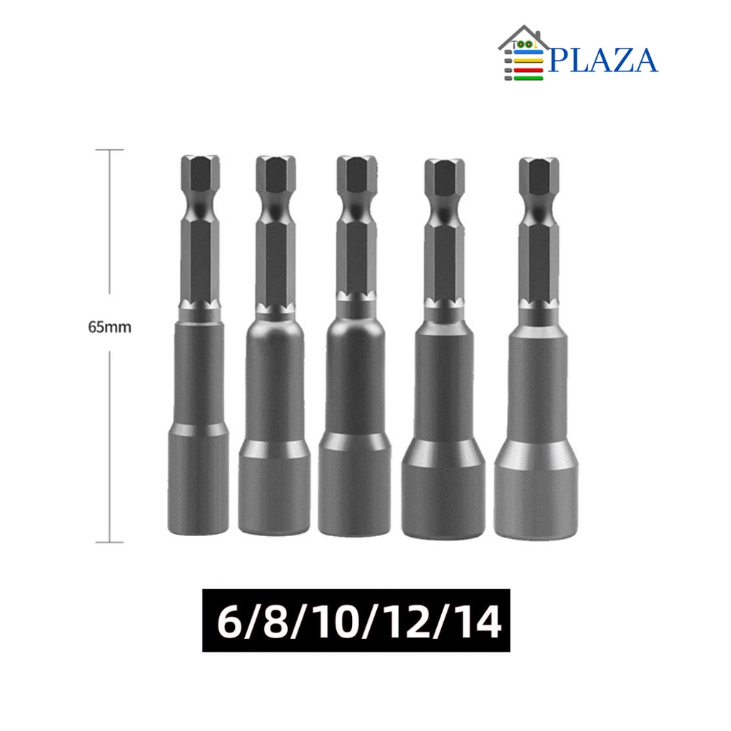 ADAPTER HEX SOCKET MAGNETIC SET 1/4 INCH 6.35 6 - 13 MM MATA OBENG ROOFING