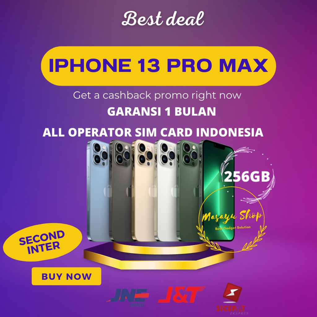 iPhone 13 Pro Max 256Gb Ex inter Second Bekas Original