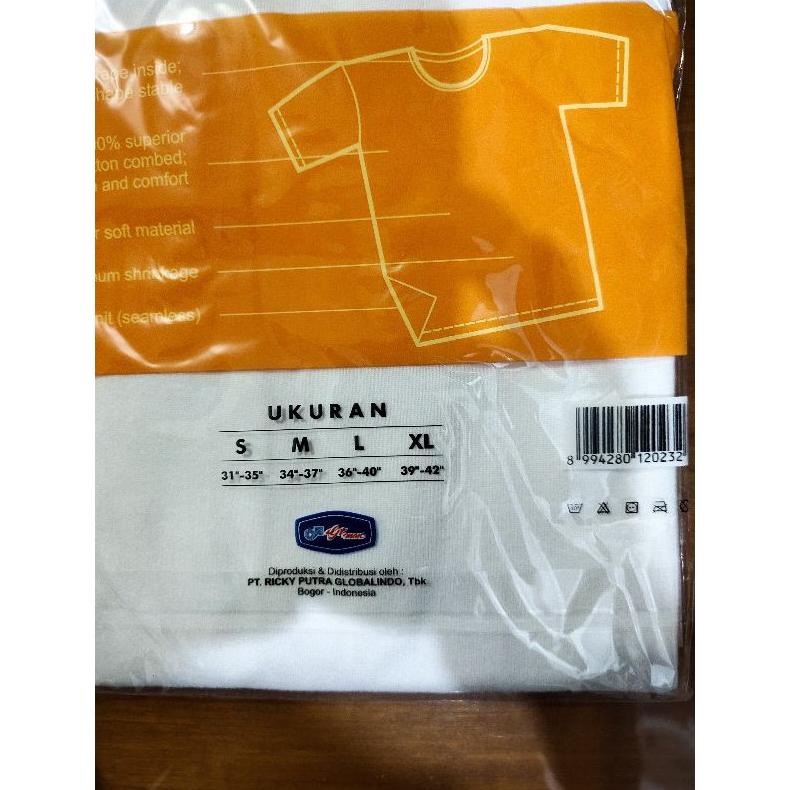 Terbaru OBLONG GT MAN PUTIH PRIA / OBLONG GT MAN O NECK / T SHIRT KAOS DALAM GT MAN / OBLONG GTMAN  