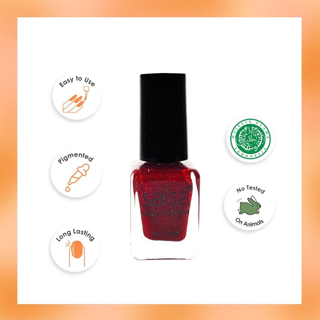 SALSA Nail Polish Glam Indonesia / Cat Kuku / Nude 1 2 Glamour Set A B / Peel Polish Kutek Halal Off Lupas Breathable Hijab Friendly / Color Pewarna Warna Matte Glossy Nude Bening / Satuan Ecer Full Set Paket / Cosmetic Beauty Tools Aksesoris / Varnish