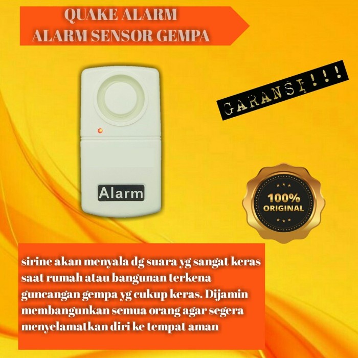 Alarm Alarm Gempa Bumi Sensor Detector Earthquake Alarm Sensor Getaran Alarm