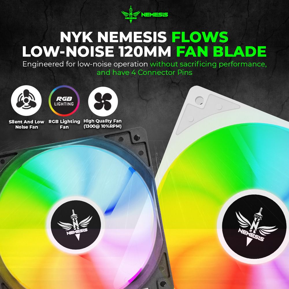 NYK Nemesis Flows Fan Case 12Cm RGB - CPU Cooler 12Cm RGB