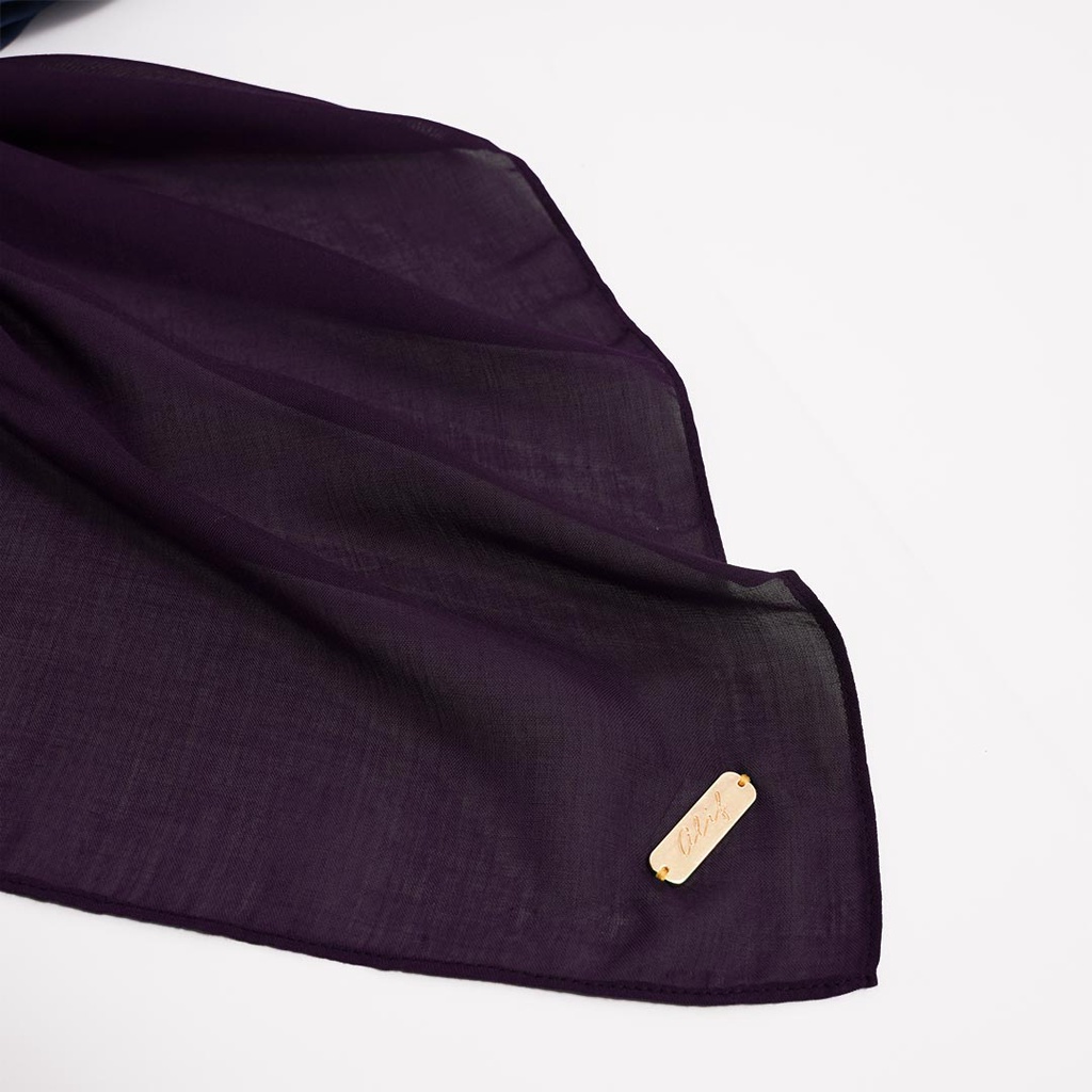 ALIF HIJAB POLOS SEGI EMPAT PARIS PREMIUM KOREA - POTENT PURPLE ( SPL-D1-016 )