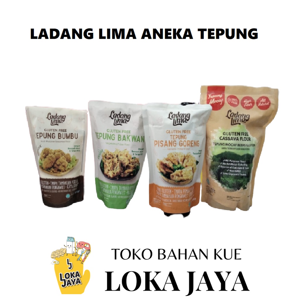 

LADANG LIMA ANEKA TEPUNG KEMASAN POUCH 200G, 150G, 500G