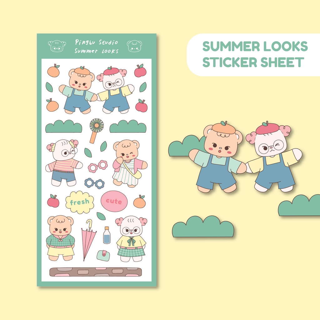 

pingbu studio - summer looks deco sticker sheet
