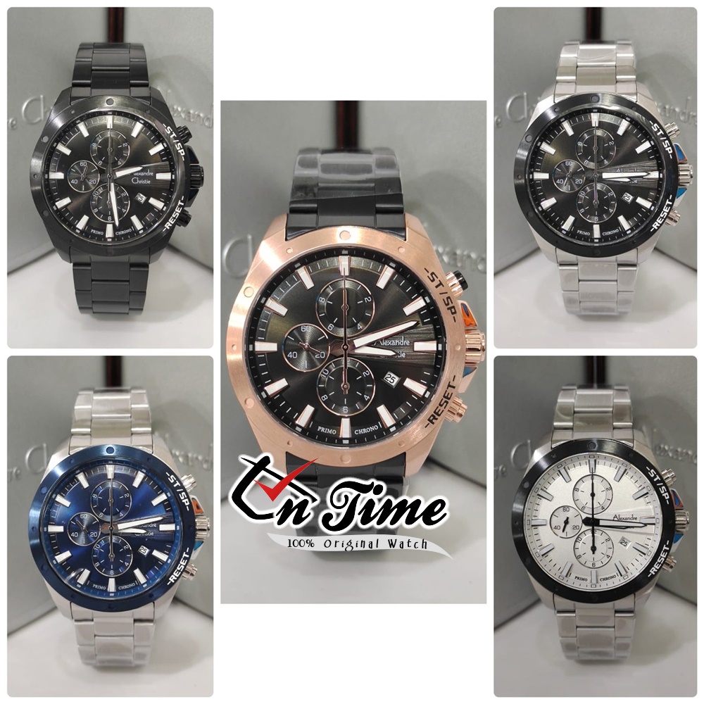 Jam Tangan Pria Alexander Christie AC 6669 MC Sport Chronograph Original