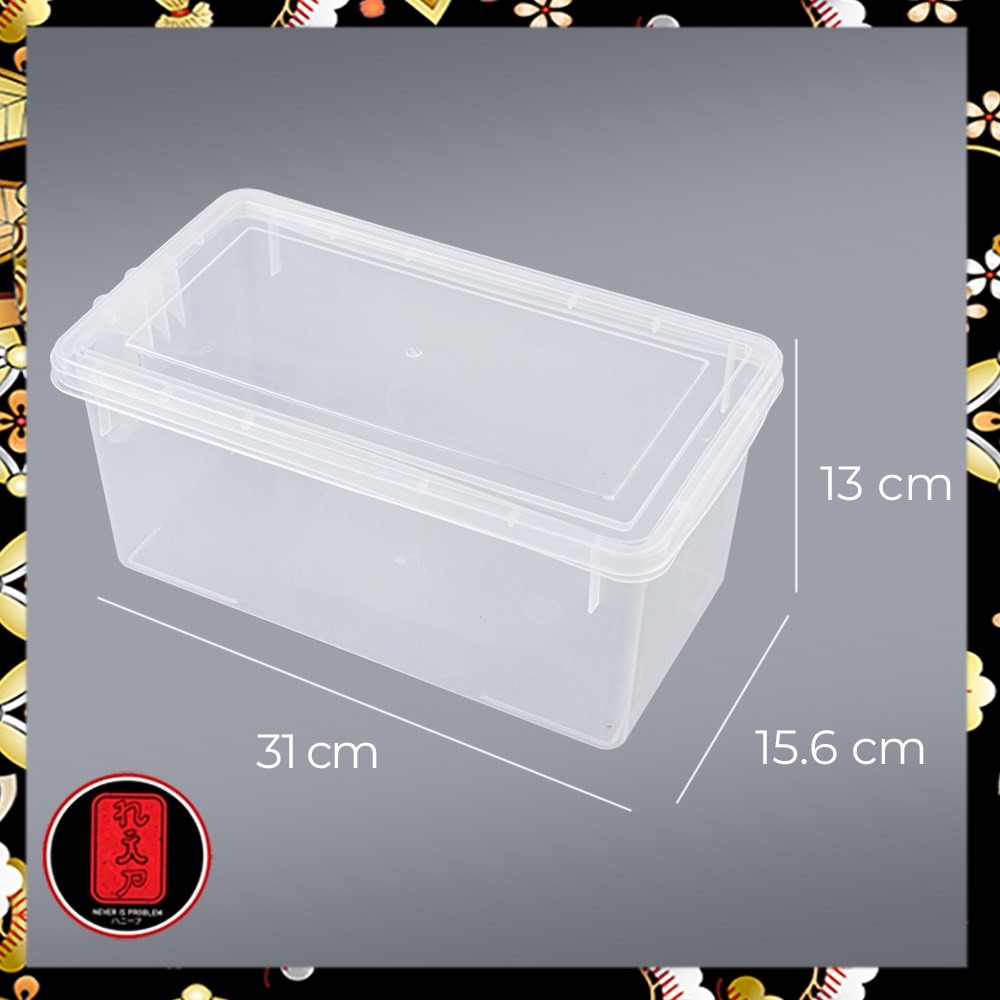 Strongwell Kotak Kontainer Makanan Kulkas Kitchen Storage Food Box - SW804-M - Transparent