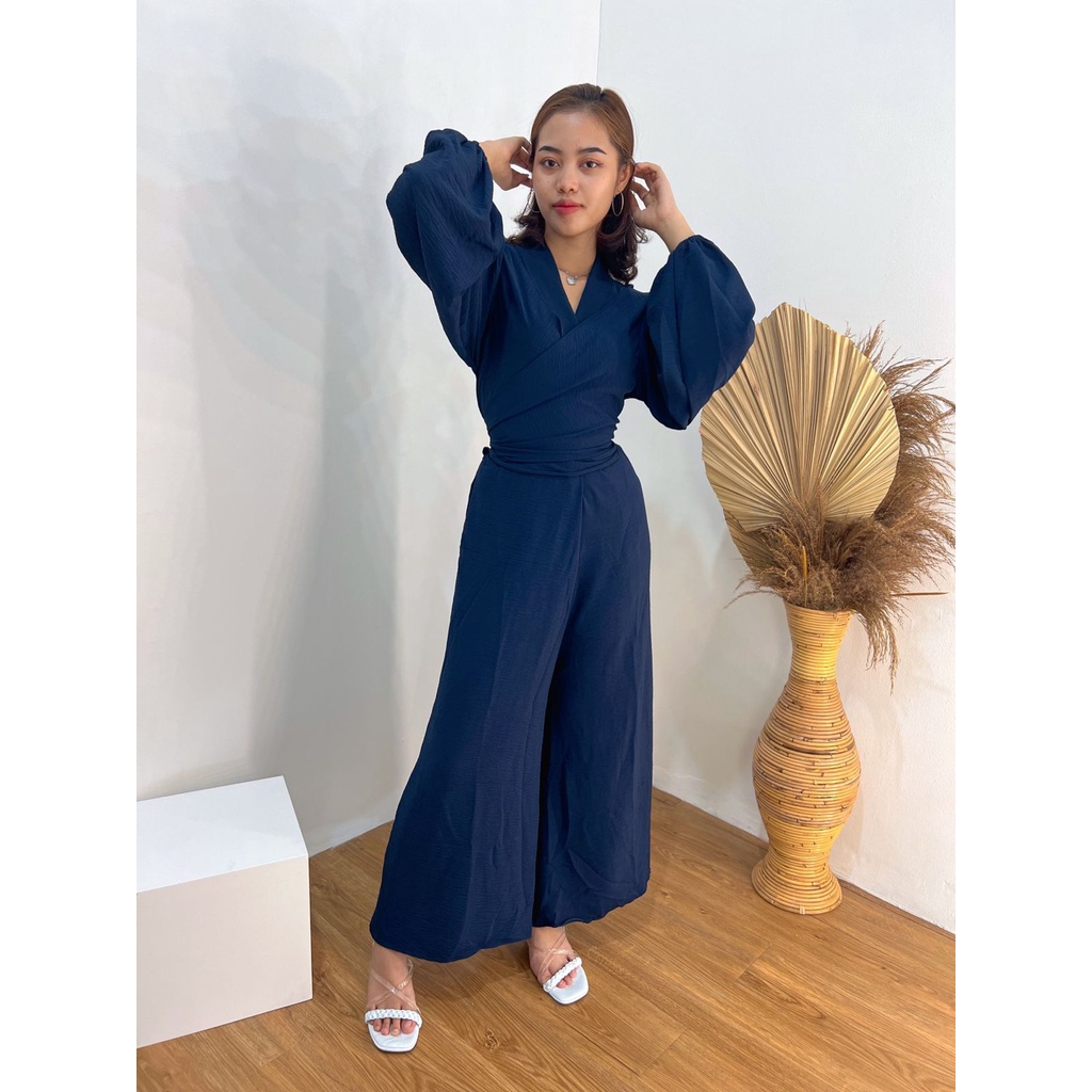 HS - MOZZA JUMPSUIT / LONG JUMPSUIT CRINCKLE / KOREAN LONG JUMPSUIT JUMBO WANITA KEKINIAN