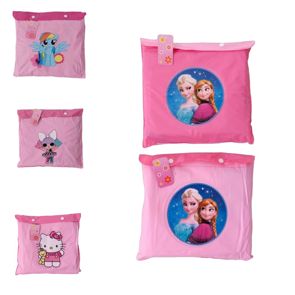 Jas Hujan Setelan Anak Perempuan Karakter Kartun Lucu