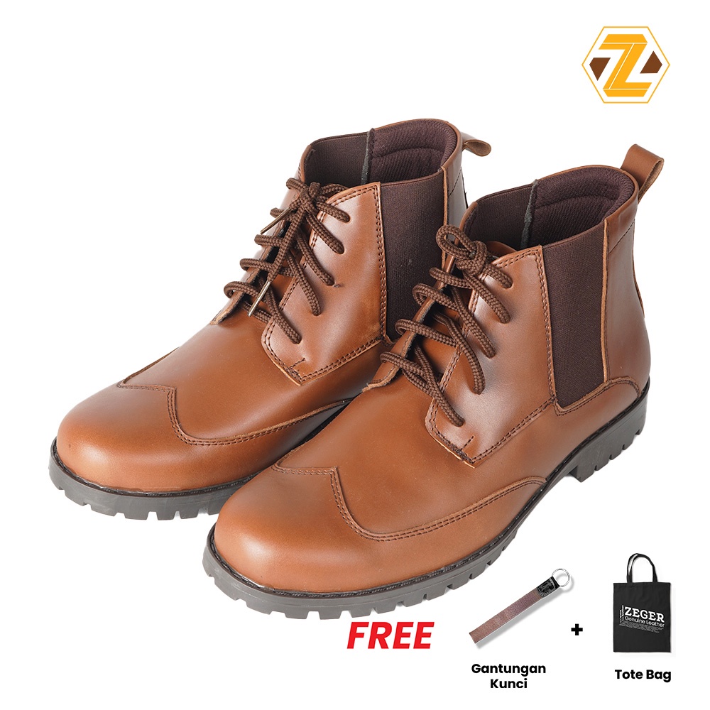 ZEGER Sepatu Kulit Boots Pria  - James 601