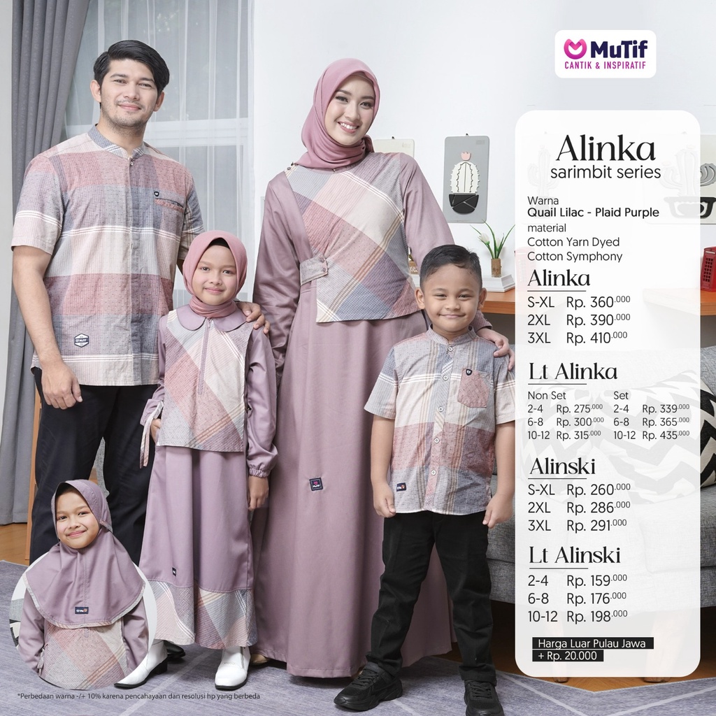 Sarimbit Mutif Alinka Quail Lylac - Plaid Purple, Alinka, Alinkski, Lt. Alinkski, Lt. Alinka
