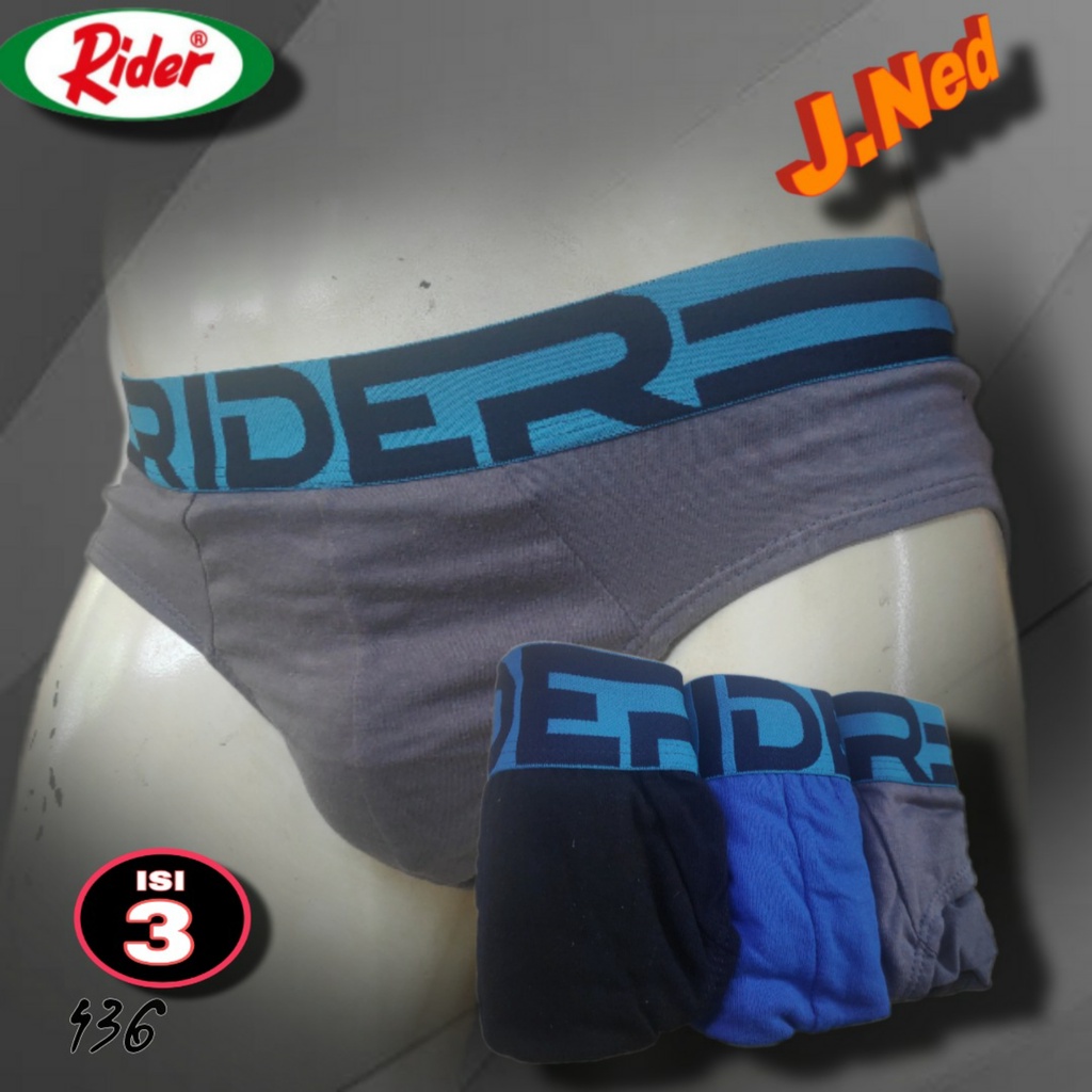 J436T (isi 3pcs) Celana Dalam Pria Cd Pria Celana Dalam Rider