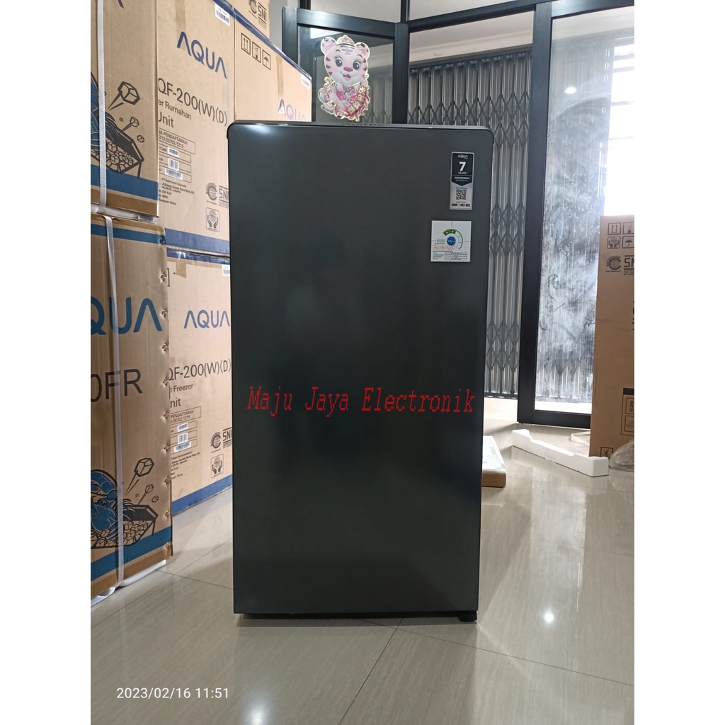 Kulkas 1 Pintu AQUA AQR D185 MDS/MLS 145 Liter Big Freezer 50 Watt