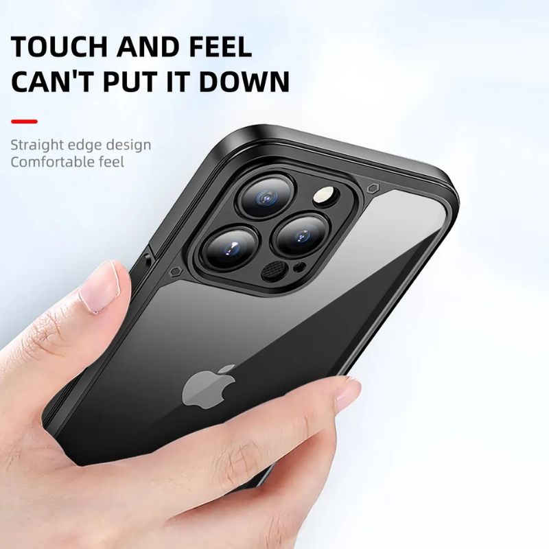 iPaky Case iPhone 14 Pro Max Shockproof Camera Protection Transparan