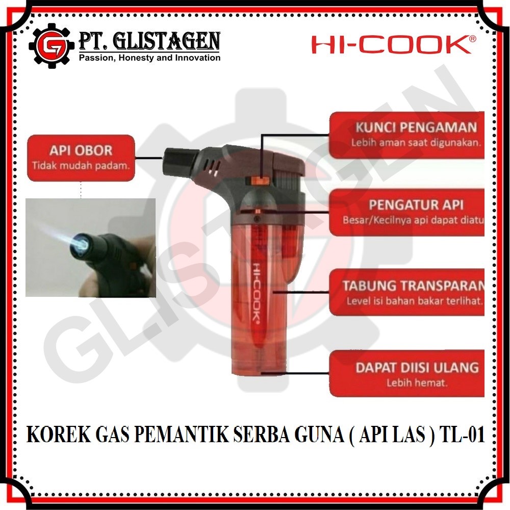 Hi-Cook TL-01 Pemantik Obor/Torch Lighter/Gas Lighter/Korek Gas Las