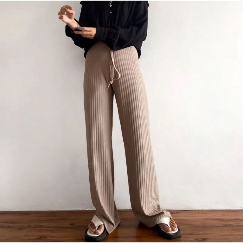 KULOT KNIT IMPORT/CELANA KNIT PANTS LOOSE PANTS HIGHWAIST