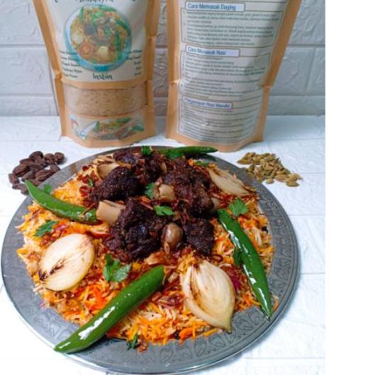 

♠ Paket Nasi Mandhi instan "Almahyra" , memakai beras basmati berkualitas & bumbu rempah yang melimpah ◙