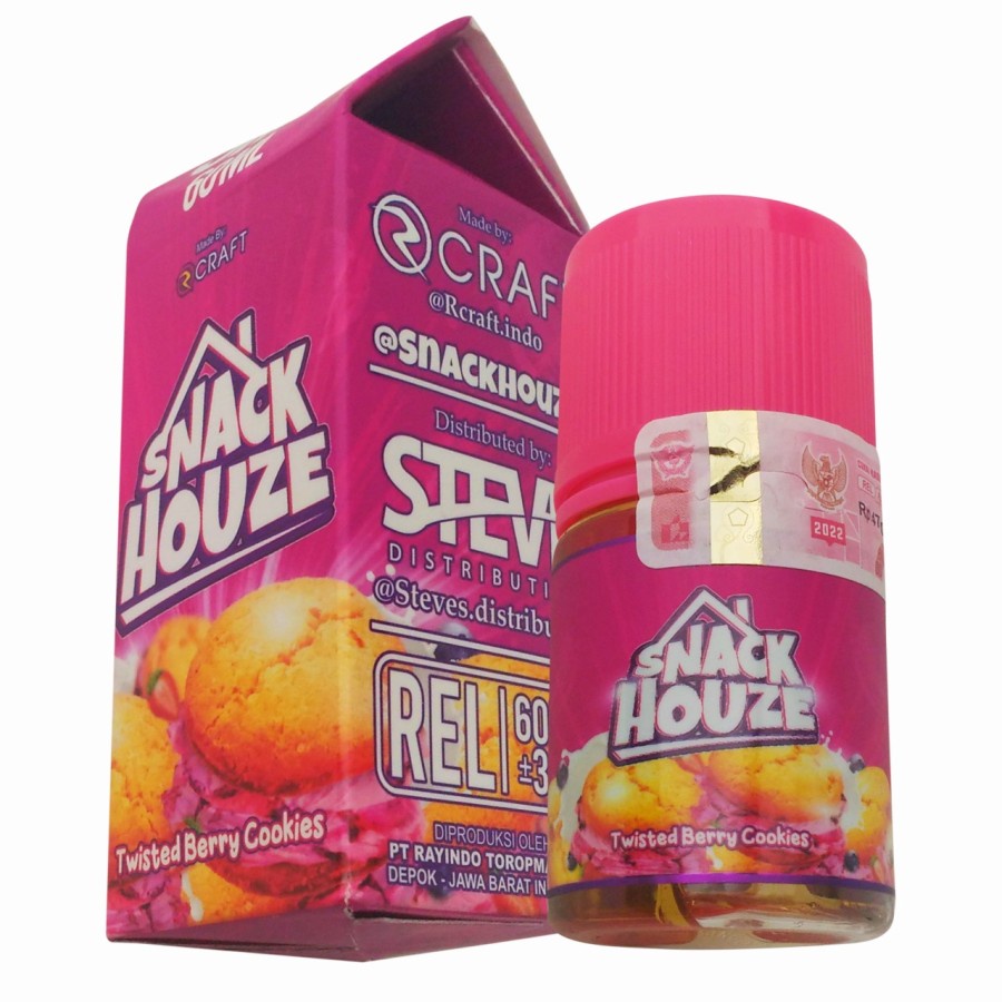 NEW CUKAI 2023 Liquid Vape Snack Houze V2 Twisted Berry Cookies 60ML BY Rcaft