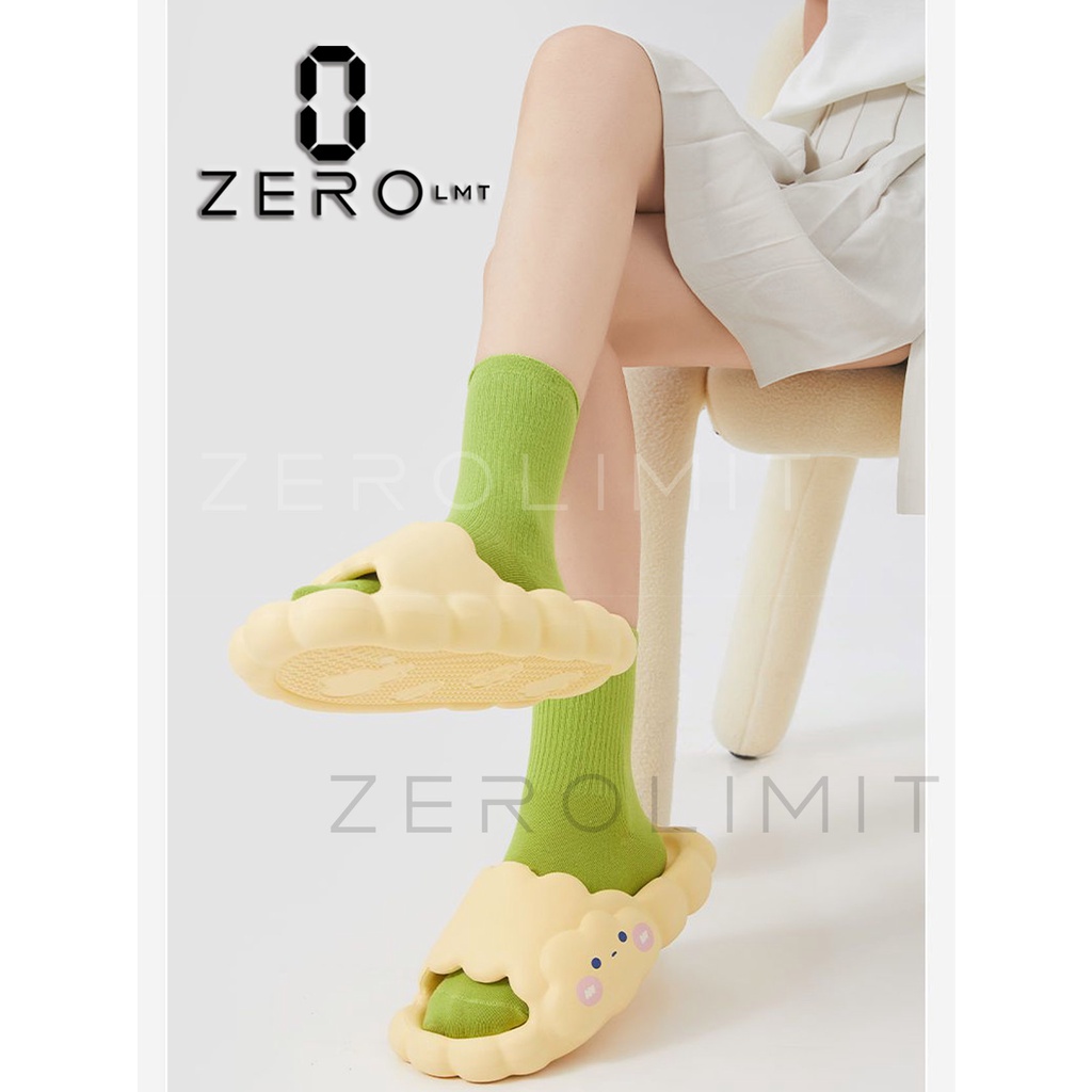 Zerolimit - Sandal Slip On Awan Wanita Lucu Sendal Slipper Jelly Cewek Korean Style Sandal Selop Wanita Terbaru