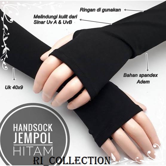 Handsock Jempol | Manset Tangan Lubang Jempol { Isi 2 pcs }