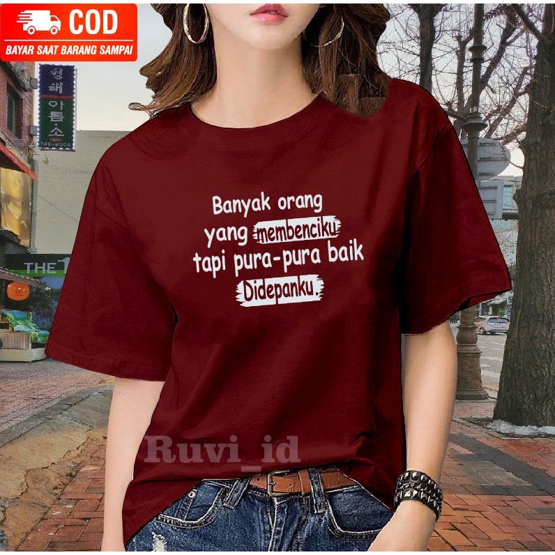 Ruvi_id-KAOS TERLARIS / BELI 3 GRATIS HEADSET EXTRA BAS / KAOS KATA-KATA KEREN / KAOS WANITA KOREAN STYLE / KAOS DISTRO / ATASAN REMAJA / KAOS OBLONG / BLUS / T-SHIRT / BAJU IMPORT / KAOS OVERSIZE / BAJU MURAH