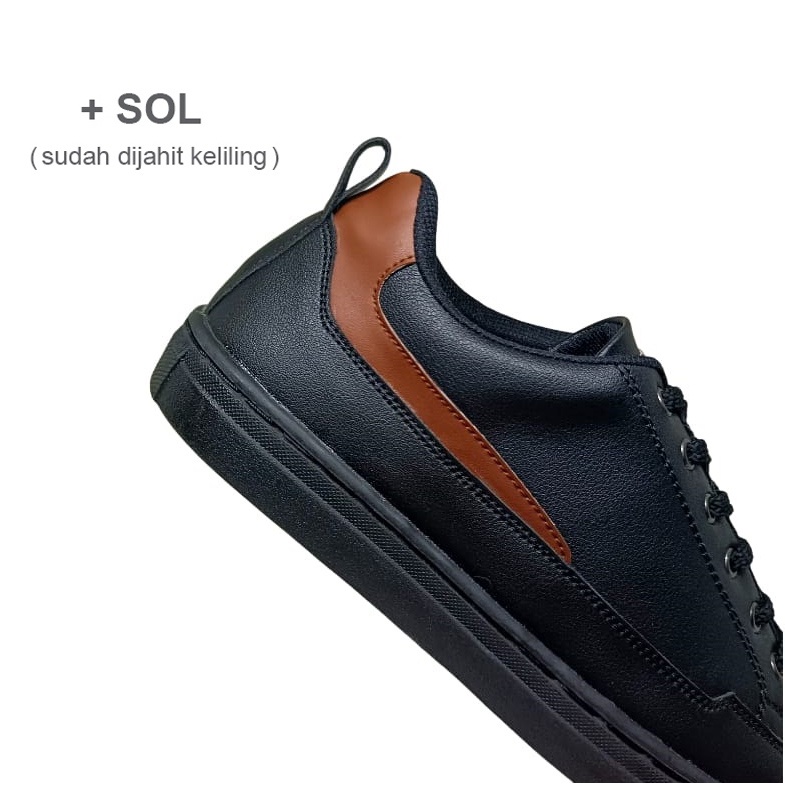 BLACK TIGER X ZAGIB | Sepatu Pria Branded Kulit Asli Sneaker Strap Casual Daily Cowo