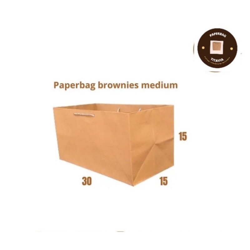 

paperbag bolu coklat polos 30x15x15