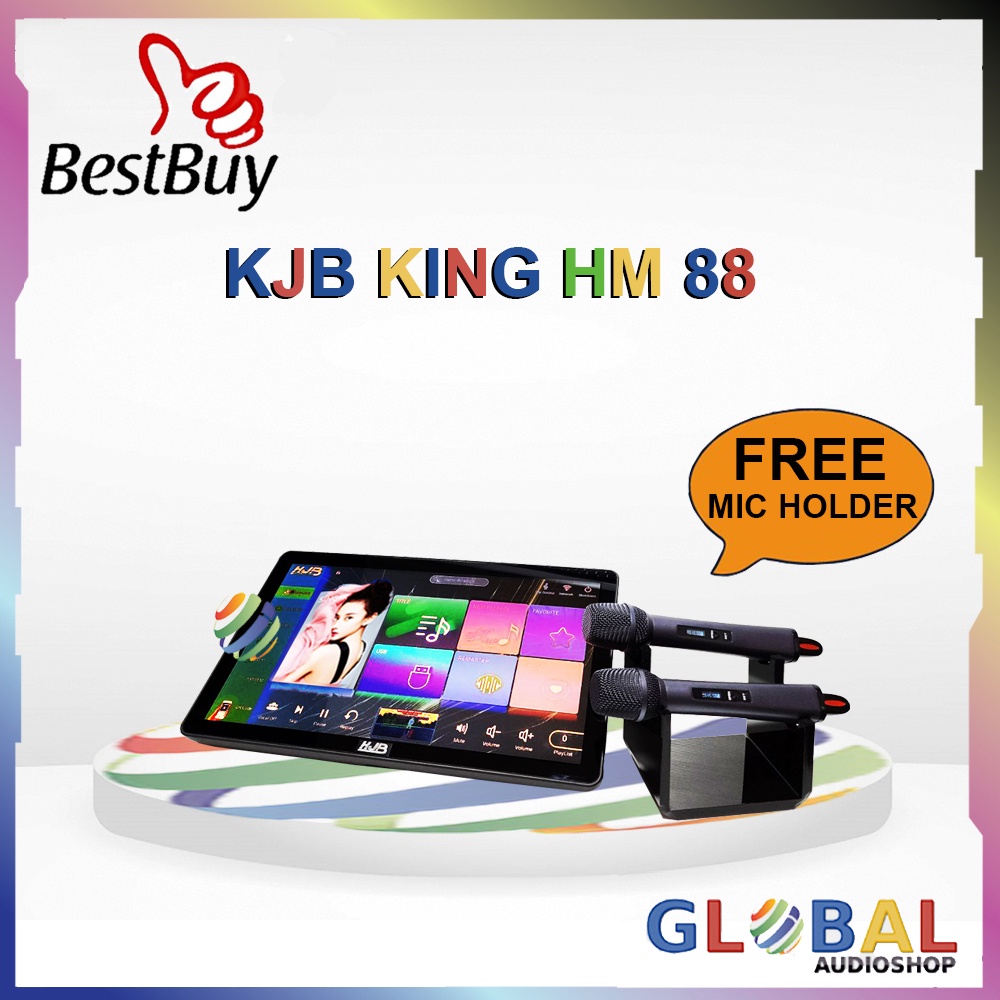 KJB HM88 K1NG HM-88 KING PLAYER KARAOKE ALL IN ONE KAIO 2 MIC WIRELESS