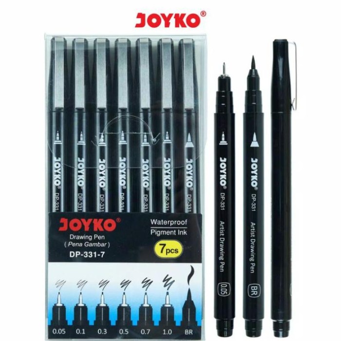 

Terlaris Ready Drawing Pen Pena Gambar Joyko Dp-331-7 1 Set 7 Pcs