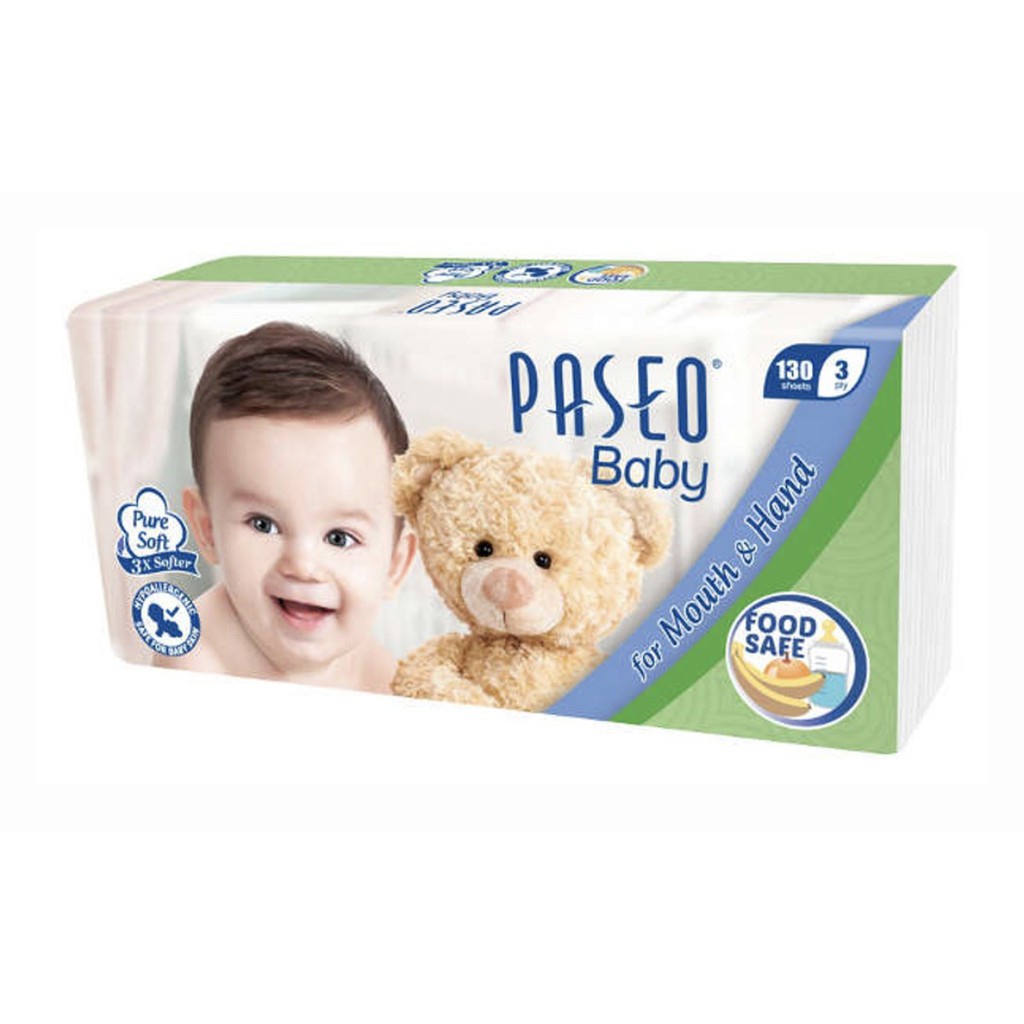 Paseo Baby Pure Soft Facial Tissue Tisu Bayi Halus 130 3 ply