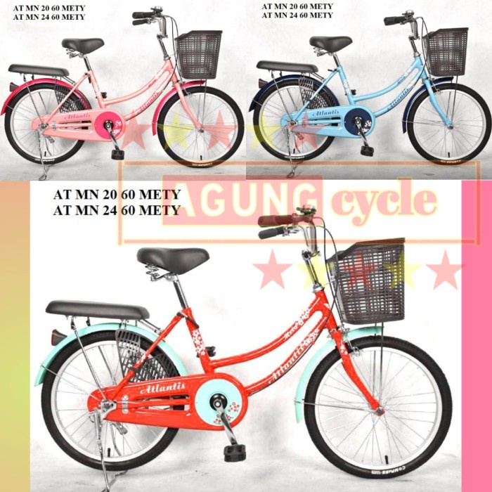 Best Seller Grab Sepeda Mini Dewasa Atlantis Ok Mety 20 24 26 Keranjang Citybike