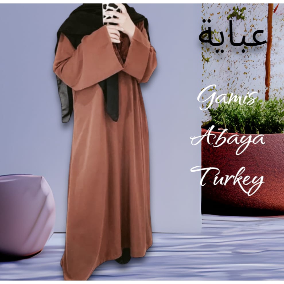 BAJU WANITA GAMIS ABAYA POLOS BASIC TURKEY / DRESS MUSLIM BUSUI FRIENDLY / GAMIS LEBARAN TERBARU 2023