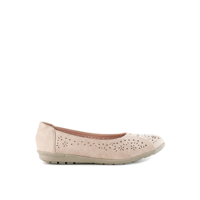 Sepatu Flat Cardinal Original PU insole Moccasin Kuliah Feminin Ori 100% Abella 2 Wanita Gadis Cream
