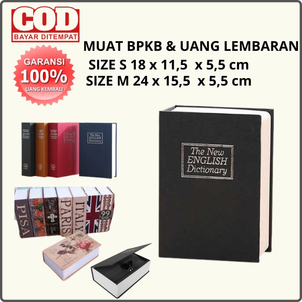 BRANGKAS BRANKAS BERANGKAS MINI KOTAK PENYIMPANAN RAHASIA BUKU KAMUS HP UANG DUIT EMAS PERHIASAN