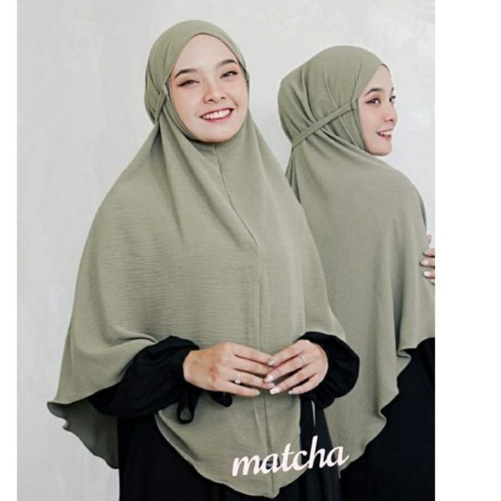 Termurah  BERGO CRINKLE PREMIUM/JILBAB BERGO CRINKEL/AIRFLOW CATTON JUMBO XL ★svb✧