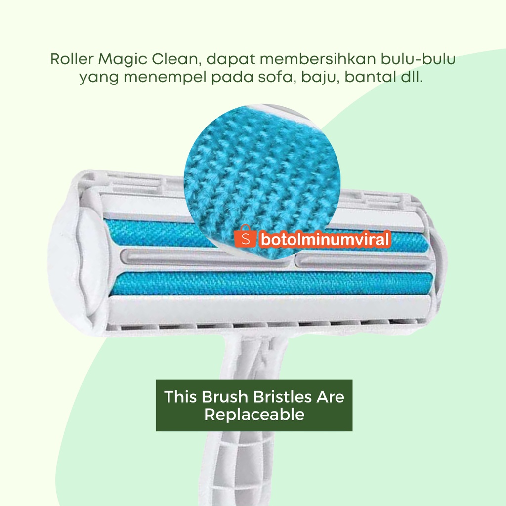 Pembersih Bulu Kucing Anjing Roller Baju Karpet Pet Hair Remover Roll