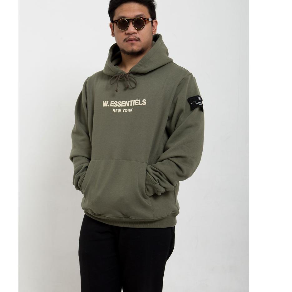 Paling Diminati W.Essentiels Jaket Ecume Oversize Hoodie Olive Essentiels