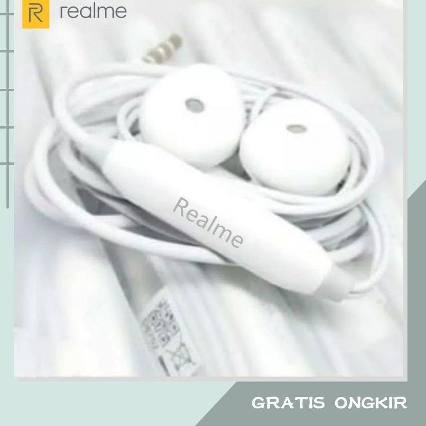 ☜ Headset Realme Original 100% RealMe C1 C2 C3 C11 C12 C15 C17 Earphone Stereo Portable Ear Audio Ba