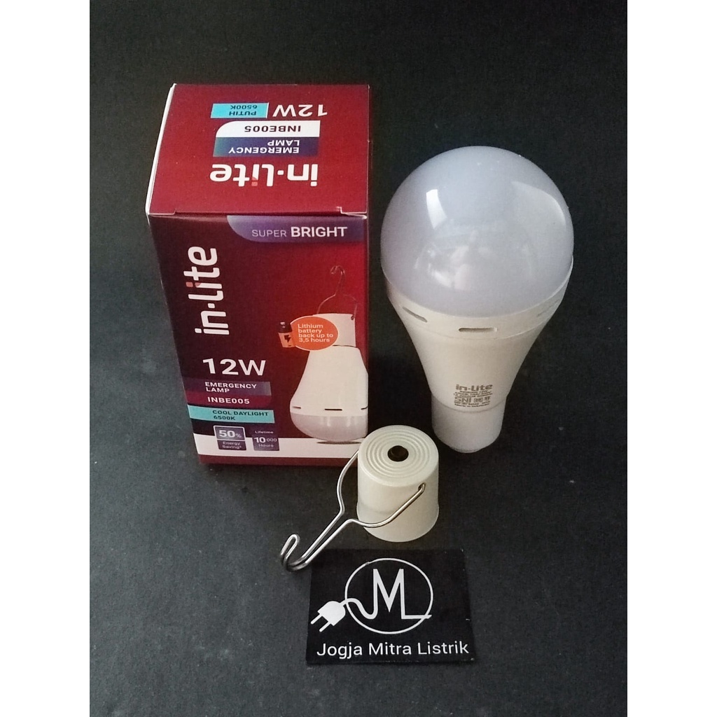 LAMPU EMERGENCY LED BULB INLITE 12 WATT INBE005 / LAMPU DARURAT