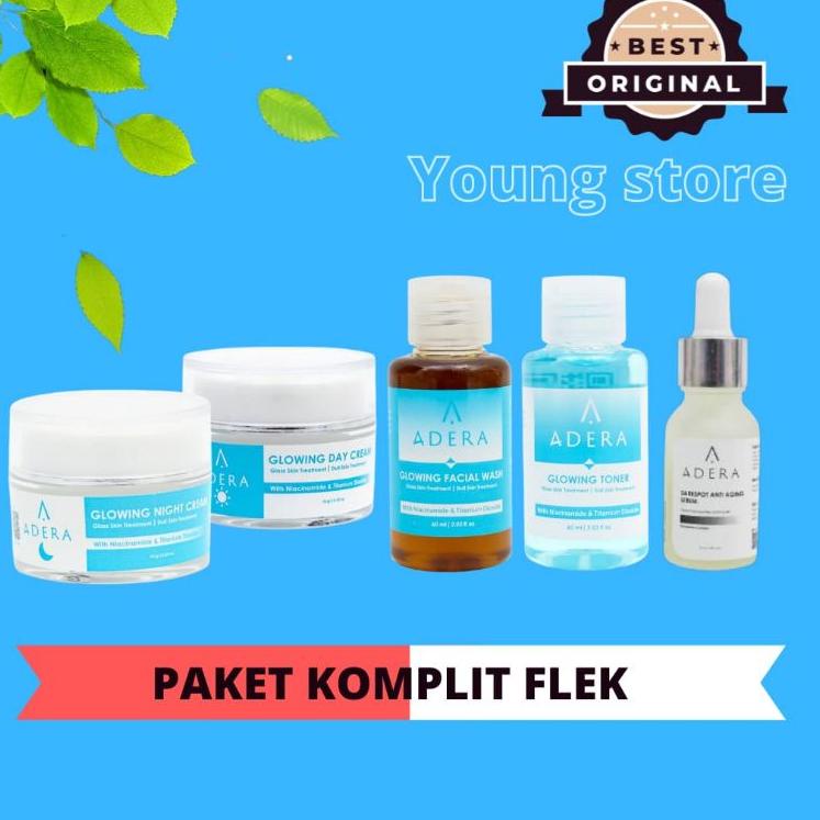 Klik Pesan ADERA GLOWING SERUM - ADERA CREAM - ADERA DAY CREAM - ADERA NIGHT CREAM - PAKET KOMPLIT