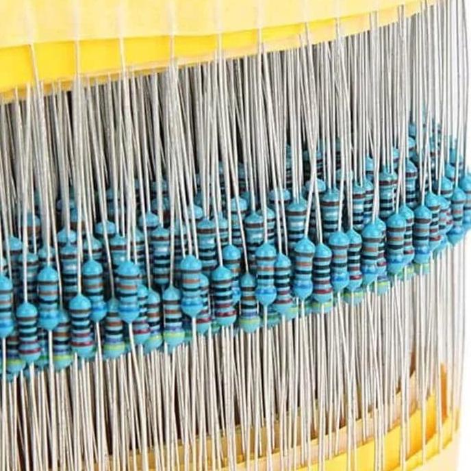 paket resistor 600 pcs metal film 1/4 watt 1% / 0.25 watt 1 % muri33l Berkualitas