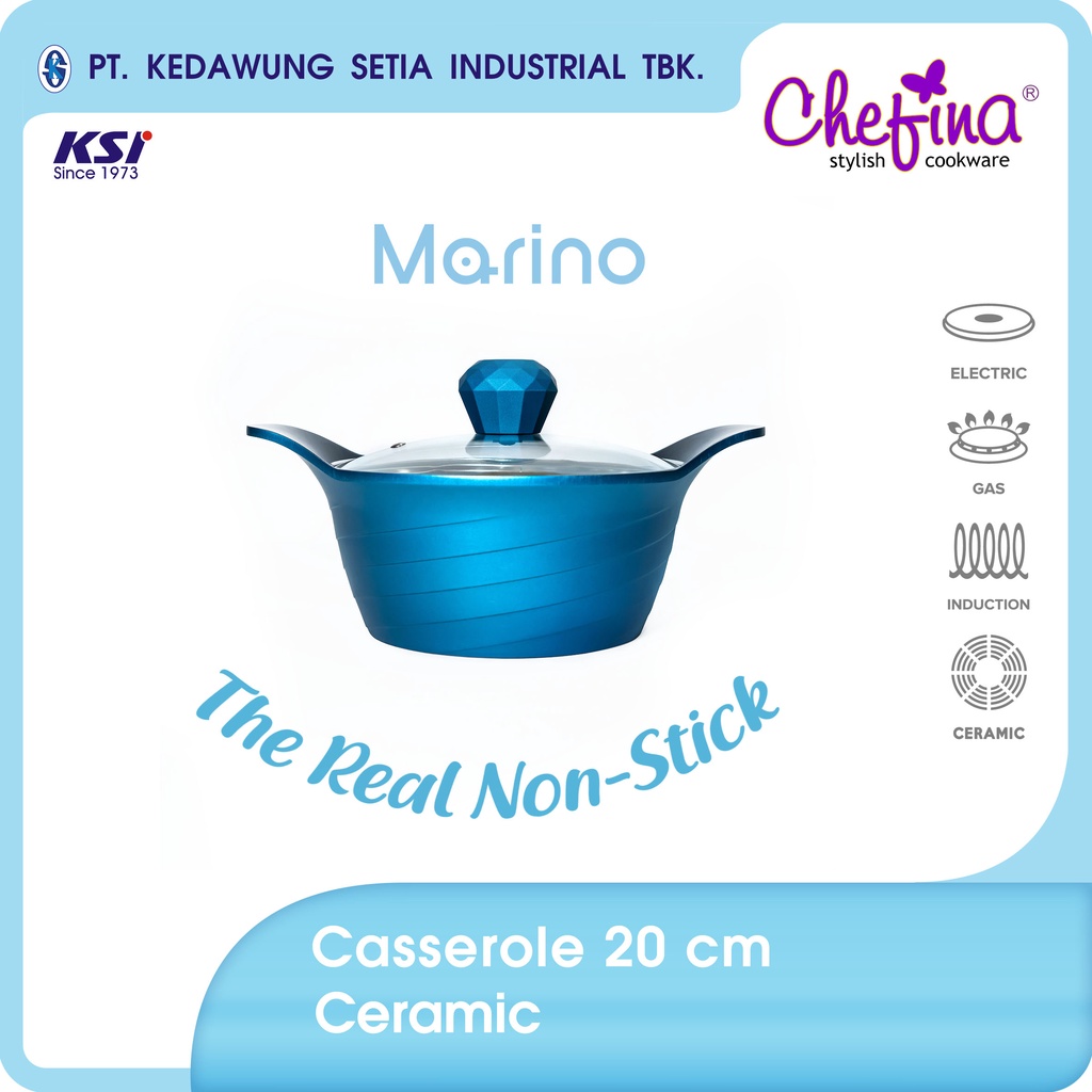 Chefina Marino Casserole 20 cm Ceramic Coating