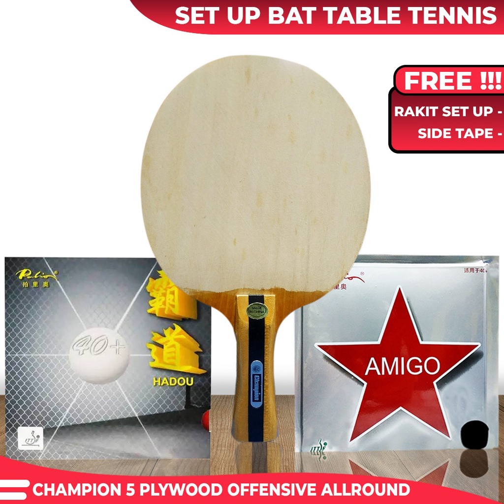 Setup Tenis Meja Pingpong Champion Palio Hadou 40+ Palio Amigo