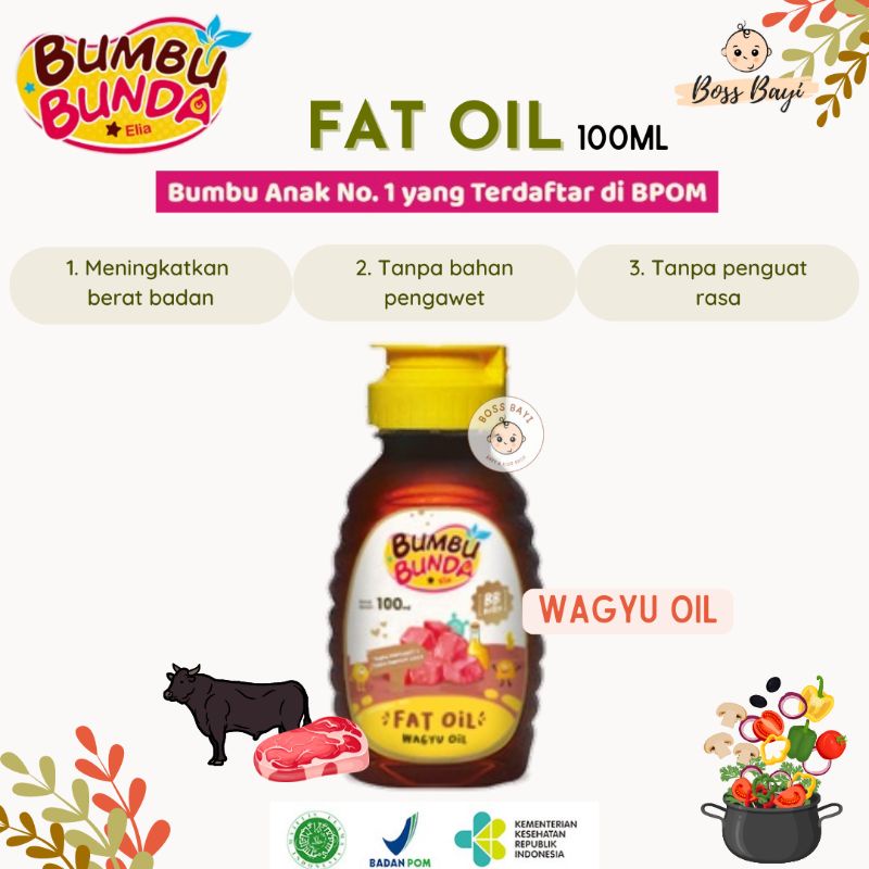 BUMBU BUNDA ELIA - FAT OIL 100ml / Minyak MPASI Bayi Anak