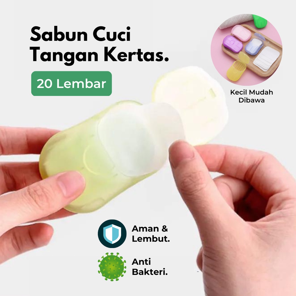 Sabun Cuci Tangan Kertas Isi 20 Pcs Sabun Kertas Cuci Tangan Paper