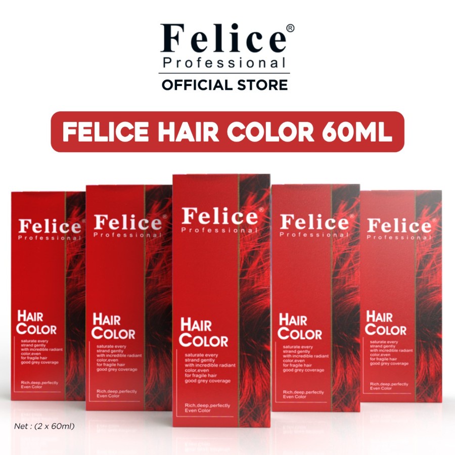 Felice Hair Color 60 ml/Felice Cat Merah