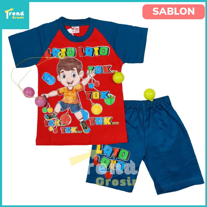 SETELAN BAJU ANAK MAIN LATO LATO / KAOS ANAK GAMBAR LATO LATO