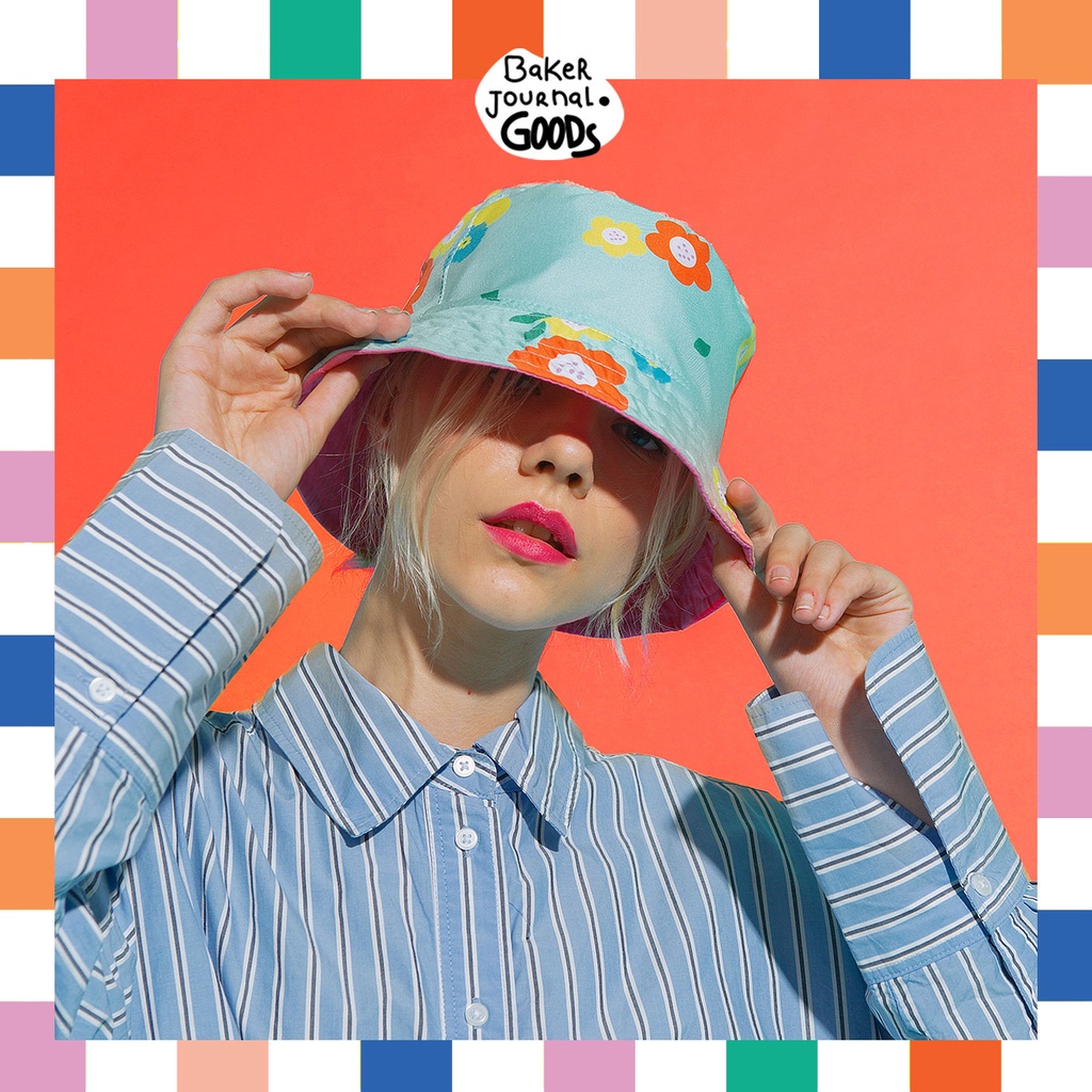 Bucket Hat 2 side by Baker Journal Goods - Summer Flowers