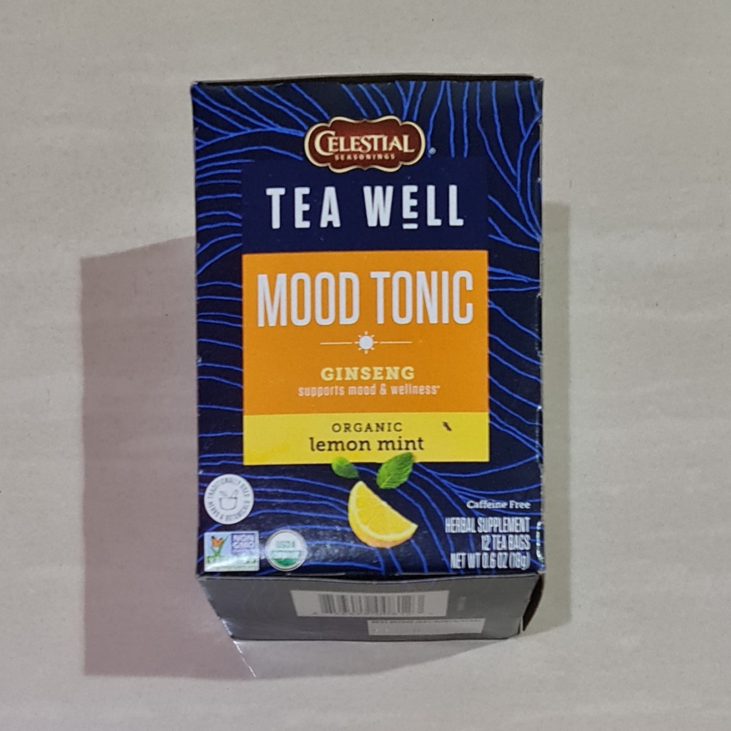 Celestial Seasonings Tea Well Mood Tonic Ginseng 12 x 1.5 Gram