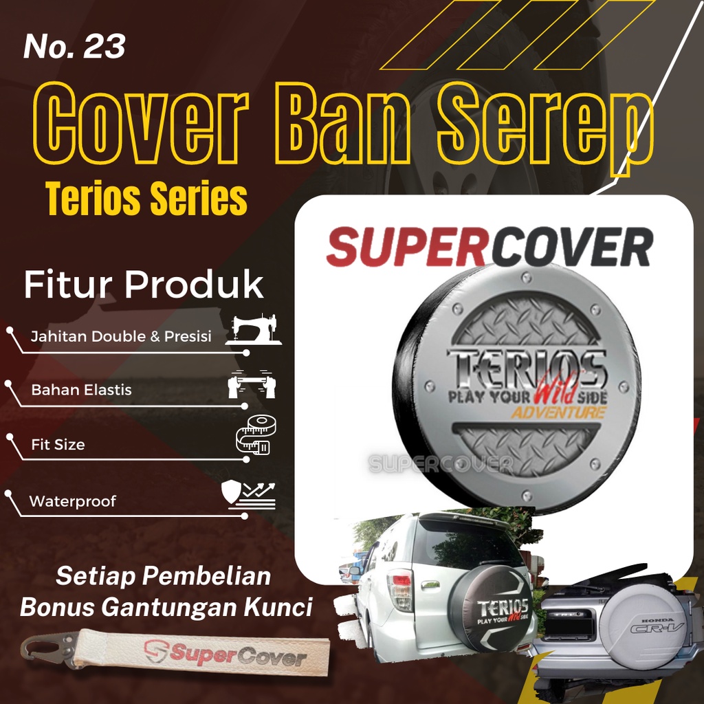 Sarung Ban Serep Daihatsu Terios Cover Ban Serep Kulit Sintetis Daihatsu Terios 23 Penutup Pelindung